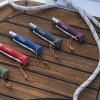 Nóż Opinel Colorama 08 inox grab bordowy z rzemieniem